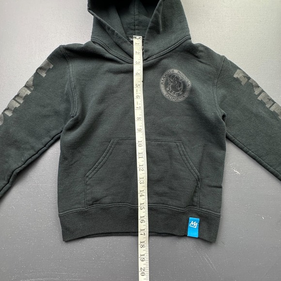 Mammoth Mountain Hoodie Boys Small Black Graphic Pullover Sweatshirt Logo Ski - Picture 6 of 11